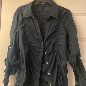 Express deep green size medium dress shirt, button down